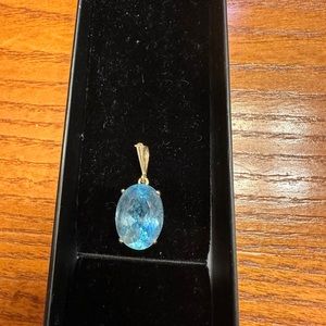 Blue topaz pendant
